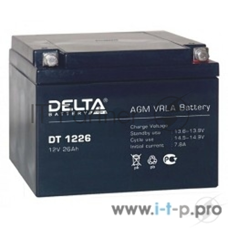 Батарея Delta DT 1226 (12V, 26Ah)
