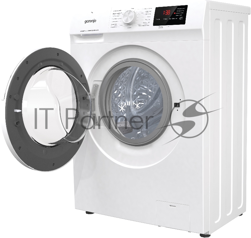 Стиральные машины GORENJE Узкая стиральная машина, 85x59.5x46, фронтальная загрузка, 7 кг, 1200 об/мин, цифровой дисплей, 15 программ, A-30%, белая