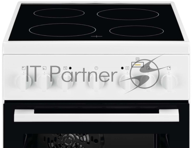 Электрическая плита ELECTROLUX/ Электрическая плита со стеклокерамикой, 50см шириной, белого цвета, мультифункциональная электрическая духовка с паром SteamBake, электрический гриль, механический таймер с отключением духовки, 11 режимов, полезны