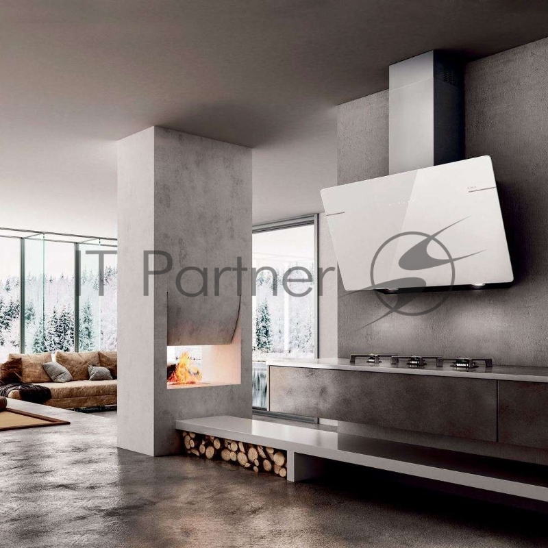 Вытяжка ELICA L ESSENZA WH/A/90 / Пристенная наклонная, 60 см, 1200 куб.м., сенсорное управление, белое стекло