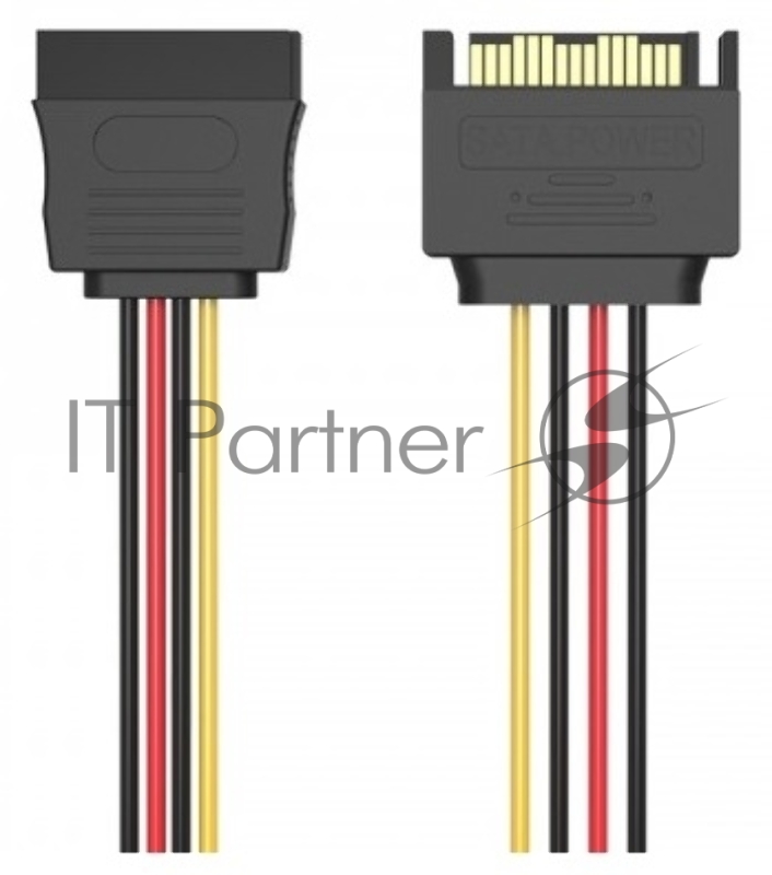 Кабель питания Vention SATA 15 pin M/SATA 15 pin F - 0.3м. KDABY