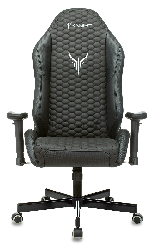 Кресло игровое Knight Neon черный соты эко.кожа с подголов. крестовина металл