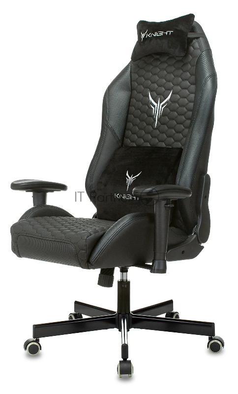 Кресло игровое Knight Neon черный соты эко.кожа с подголов. крестовина металл