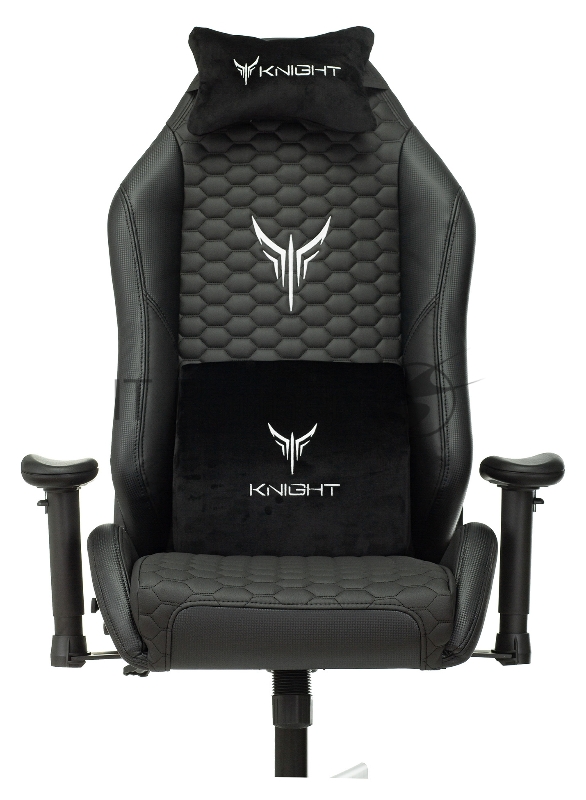 Кресло игровое Knight Neon черный соты эко.кожа с подголов. крестовина металл