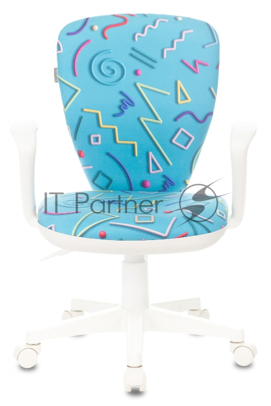 Кресло детское Бюрократ KD-W10AXSN голубой Sticks 06 крестовина пластик пластик белый