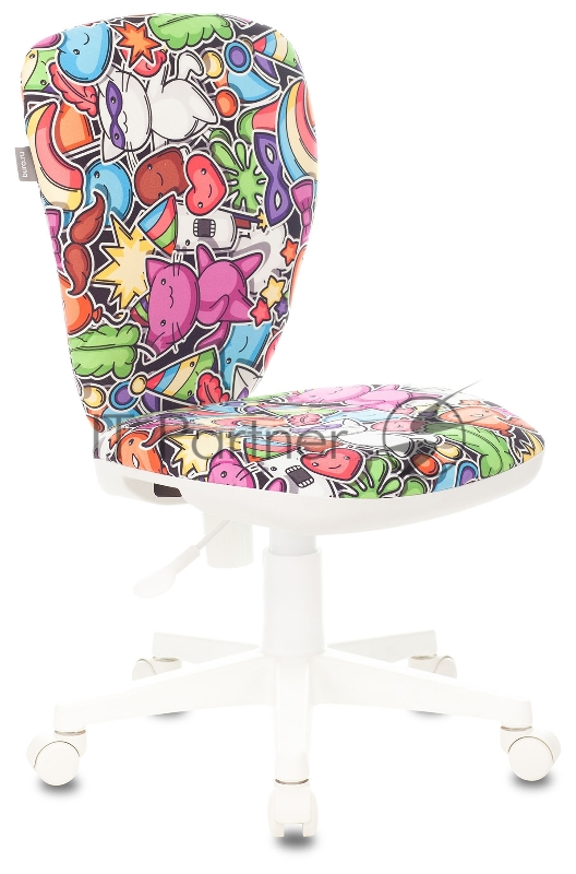 Кресло детское Бюрократ KD-W10 мультиколор маскарад крестовина пластик пластик белый