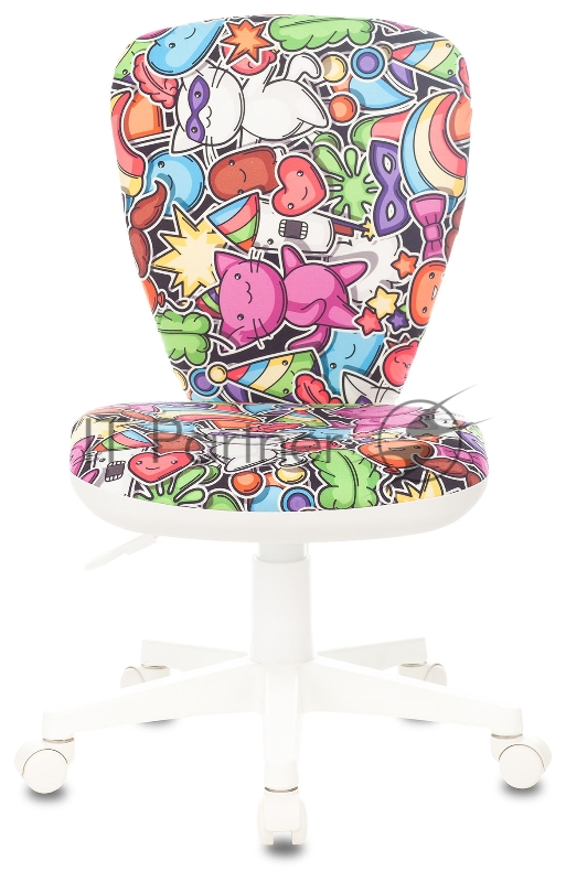 Кресло детское Бюрократ KD-W10 мультиколор маскарад крестовина пластик пластик белый