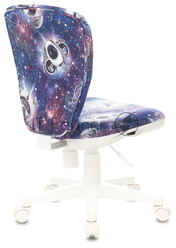 Кресло детское Бюрократ KD-W10 синий космопузики крестовина пластик пластик белый