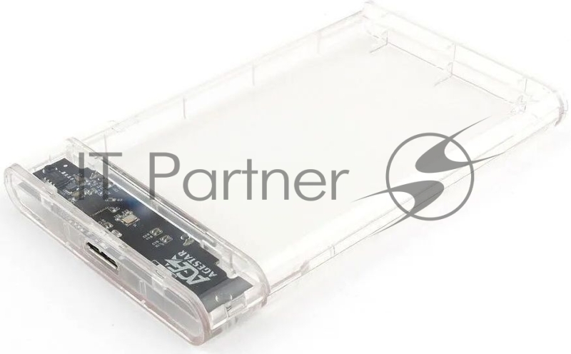 Внешний корпус для HDD/SSD AgeStar 3UB2P4C SATA III пластик прозрачный 2.5