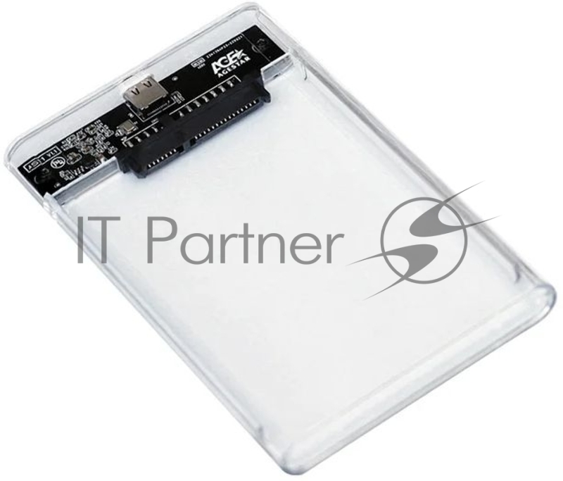 Внешний корпус для HDD/SSD AgeStar 3UB2P4C SATA III пластик прозрачный 2.5