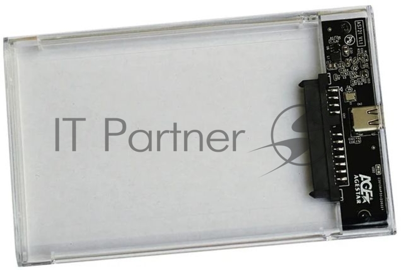 Внешний корпус для HDD/SSD AgeStar 3UB2P6C SATA III пластик прозрачный 2.5