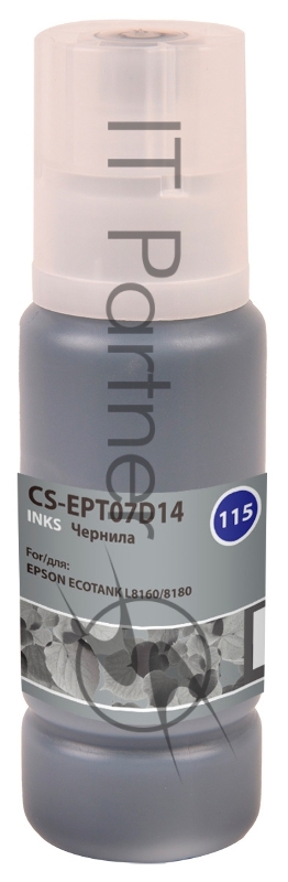 Чернила Cactus CS-EPT07D14 115PBK черный фото70мл для Epson ECOTANK L8160/8180