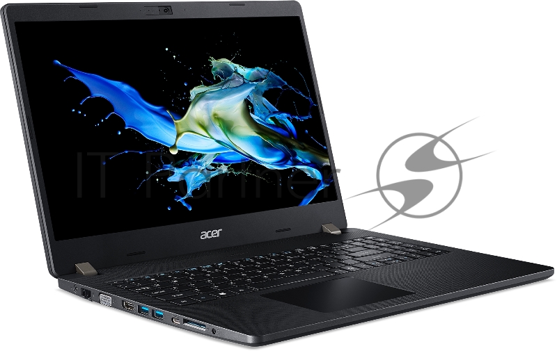 Ноутбук ACER TravelMate P2, 15,6 FHD (1920х1080) IPS, i3-10110U 2.10 Ghz, 4 GB DDR4, 256GB PCIe NVMe SSD, UHD Graphics , WiFi, BT, HD camera, FPR, 48Wh, Linux, 3 CI, Black