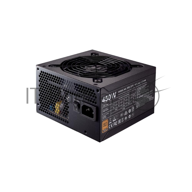 Блок питания Cooler Master MWE Bronze, 450W, ATX, 120mm, 6xSATA, 2xPCI-E(6+2), APFC, 80+ Bronze CLM-MPE-4501-ACAAB-EU