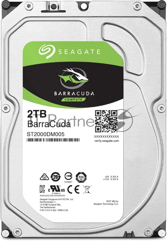 Жесткий диск SATA 2TB 5400RPM 6GB/S 256MB ST2000DM005 SEAGATE Barracuda
