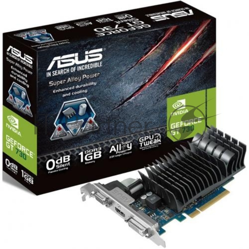 Видеокарта Asus GT730-SL-2GD5-BRK nVidia GeForce GT 730 2048Mb 64bit GDDR5 902/5010 DVIx1/HDMIx1/CRTx1/HDCP PCI-E Ret