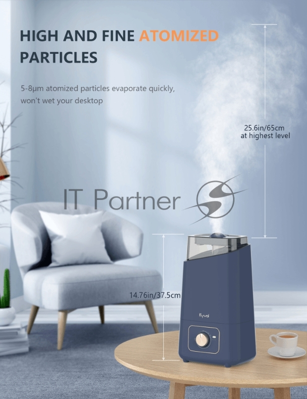 Увлажнитель воздуха Kyvol Ultrasonic Cool Mist Humidifier EA200 (Wi-Fi) Сине-золотой (с колёсиком управления)