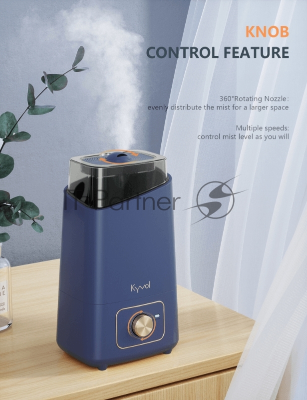Увлажнитель воздуха Kyvol Ultrasonic Cool Mist Humidifier EA200 (Wi-Fi) Сине-золотой (с колёсиком управления)