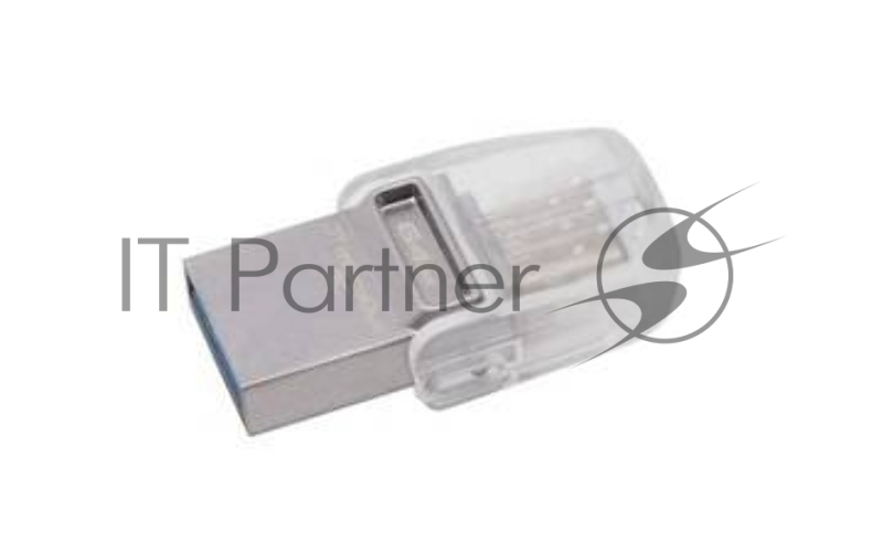 Флеш Диск Kingston 64Gb DataTraveler microDuo DTDUO3C/64GB USB3.0 серебристый