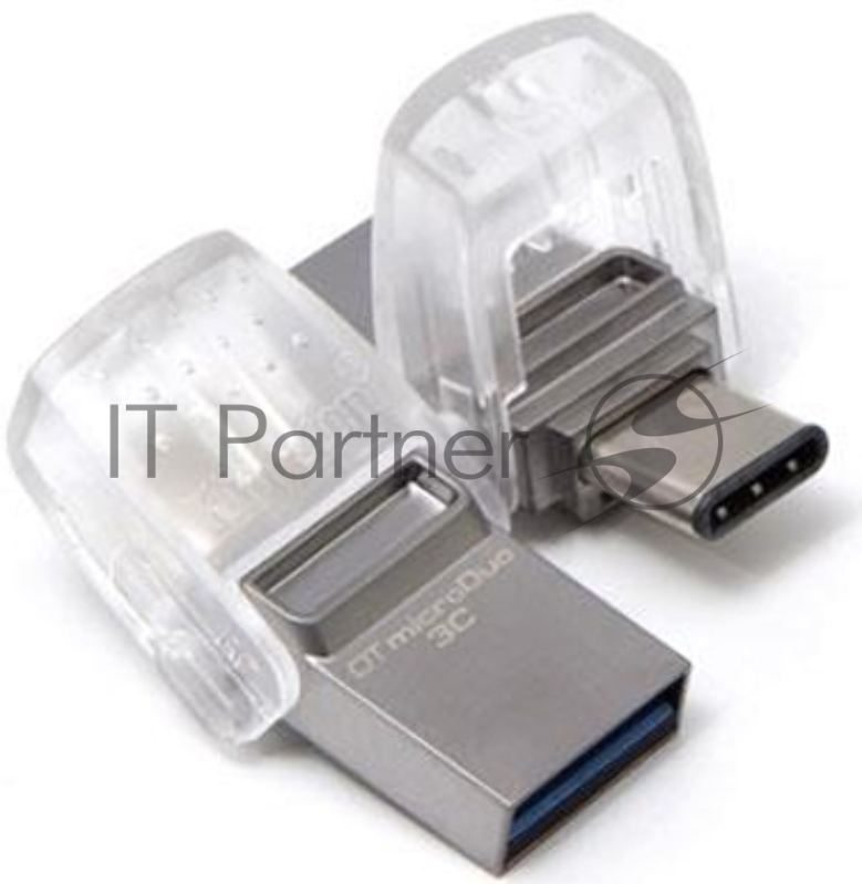 Флеш Диск Kingston 64Gb DataTraveler microDuo DTDUO3C/64GB USB3.0 серебристый