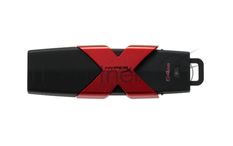 Флеш Диск Kingston 64Gb HyperX Savage HXS3/64GB USB3.0 черный/красный