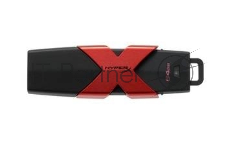 Флеш Диск Kingston 64Gb HyperX Savage HXS3/64GB USB3.0 черный/красный