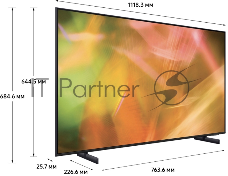 Телевизор Samsung 50 UE50AU8000UXRU, черный/Ultra HD/60Hz/DVB-T2/DVB-C/DVB-S2/US TV (RUS)