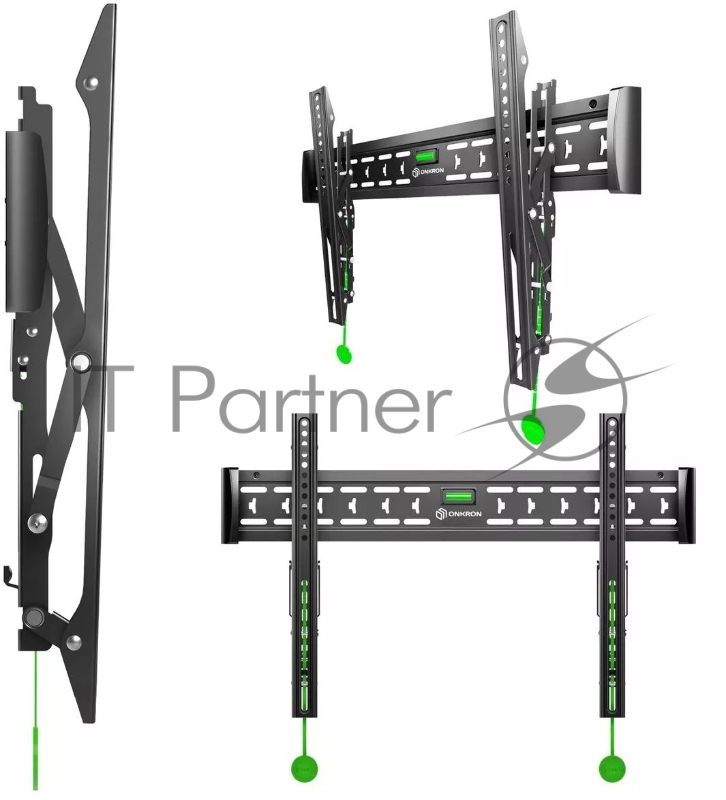 Кронштейн ONKRON TM6 для телевизора 43-85 наклонный, чёрный