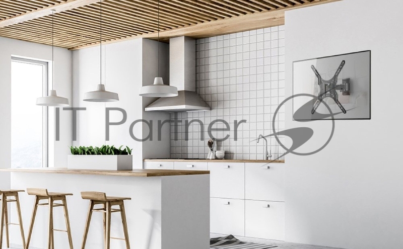 Кронштейн ONKRON M2 для телевизора 26-65 наклонно-поворотный, чёрный