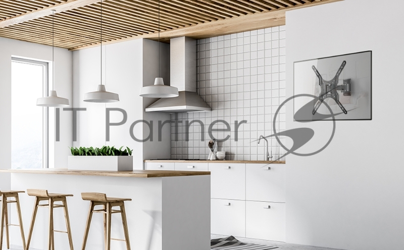 Кронштейн ONKRON M2 для телевизора 26-65 наклонно-поворотный, чёрный