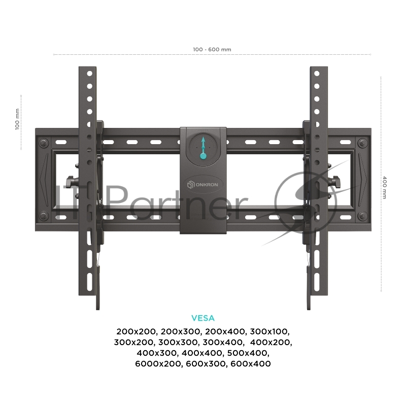 Кронштейн для телевизора ONKRON UM7 50-85 наклонно-выдвижной, черный