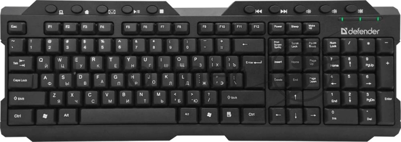 Беспроводная клавиатура Defender Element HB-195 RU,черный,мультимедиа