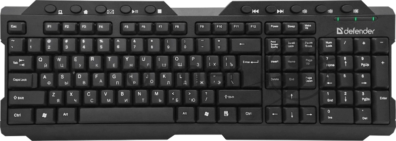 Беспроводная клавиатура Defender Element HB-195 RU,черный,мультимедиа