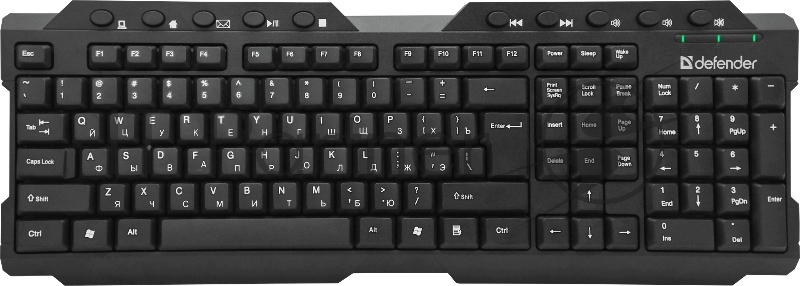 Беспроводная клавиатура Defender Element HB-195 RU,черный,мультимедиа