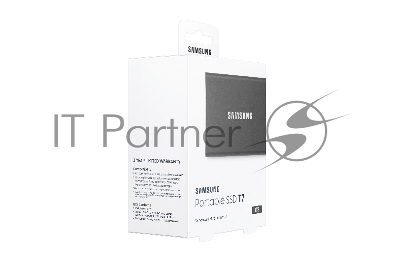 Твердотельный накопитель Samsung SSD 1TB T7 Touch, USB Type-C, R/W 1000/1050MB/s, Titanium