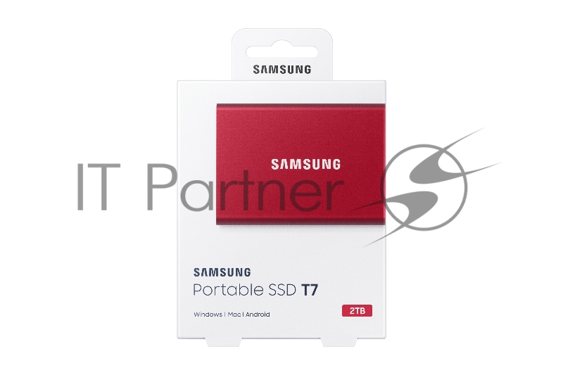 Твердотельный накопитель Samsung SSD 2TB T7 Touch, USB Type-C, R/W 1000/1050MB/s, Red