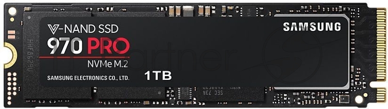 Твердотельный накопитель Samsung SSD 1TB 970 PRO, V-NAND 2-bit MLC, Phoenix, M.2 (2280) PCIe Gen 3.0 x4, NVMe 1.3, R3500/W2700, IOPs 500 000