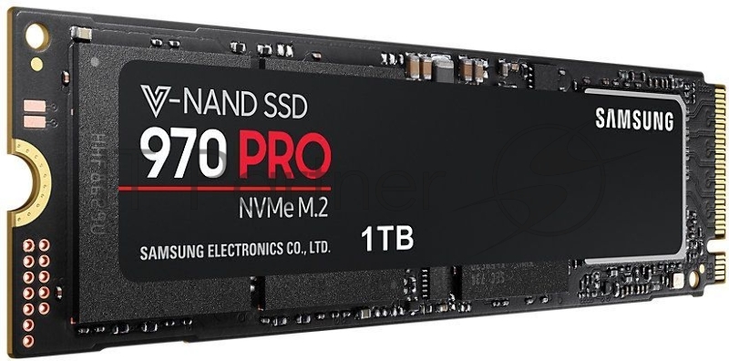 Твердотельный накопитель Samsung SSD 1TB 970 PRO, V-NAND 2-bit MLC, Phoenix, M.2 (2280) PCIe Gen 3.0 x4, NVMe 1.3, R3500/W2700, IOPs 500 000