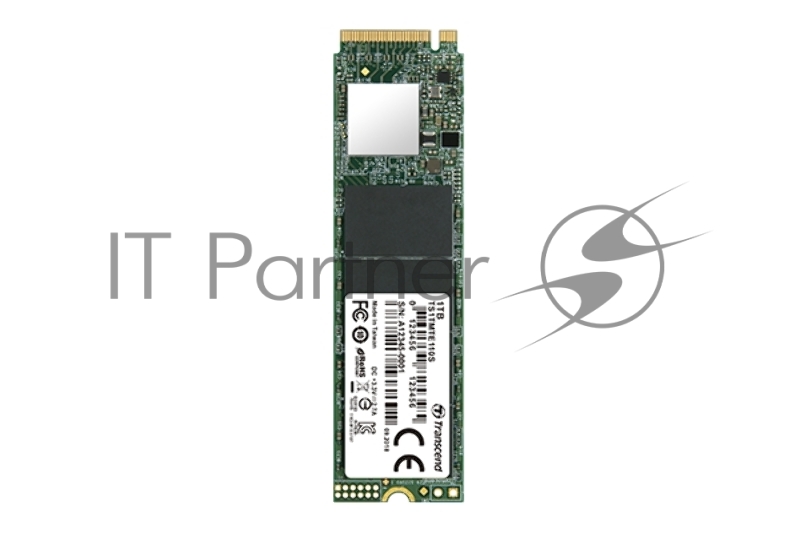 Твердотельный диск 1TB Transcend MTE110S, 3D TLC NAND, M.2 2280,PCIe Gen3x4, DRAM-less