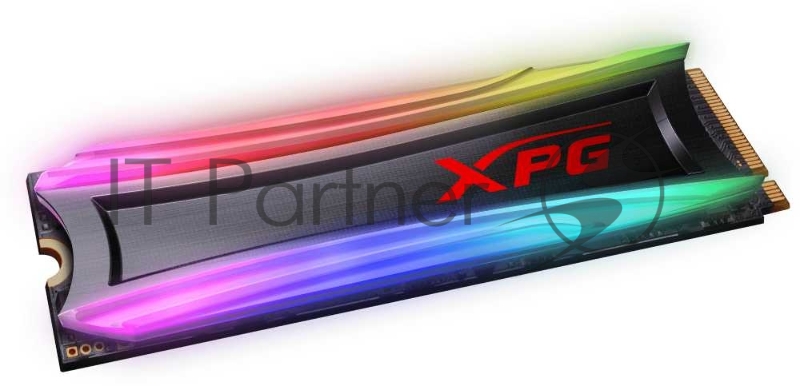 Твердотельный накопитель ADATA SPECTRIX S40G RGB SSD 256GB, 3D TLC, M.2 (2280), PCIe Gen 3.0 x4, NVMe, R3500/W1200, TBW 160