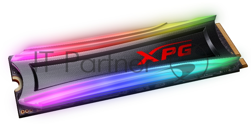 Твердотельный накопитель ADATA SPECTRIX S40G RGB SSD 256GB, 3D TLC, M.2 (2280), PCIe Gen 3.0 x4, NVMe, R3500/W1200, TBW 160