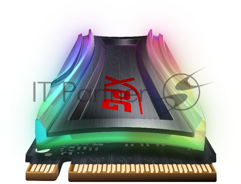 Твердотельный накопитель ADATA SPECTRIX S40G RGB SSD 2TB, 3D TLC, M.2 (2280), PCIe Gen 3.0 x4, NVMe, R3500/W1900, TBW 1280