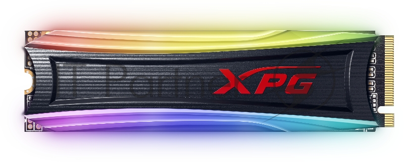 Твердотельный накопитель ADATA SPECTRIX S40G RGB SSD 2TB, 3D TLC, M.2 (2280), PCIe Gen 3.0 x4, NVMe, R3500/W1900, TBW 1280