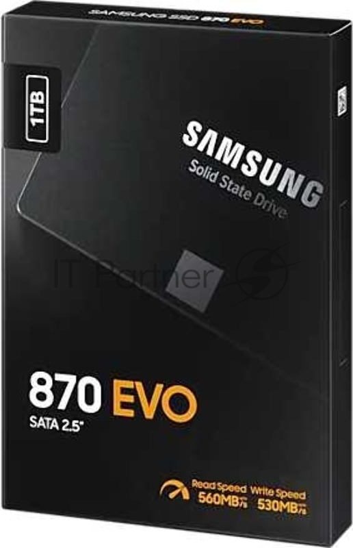 Накопитель SSD 2.5 Samsung 1.0Tb 870 EVO Series <MZ-77E1T0BW> (SATA3, up to 560/530MBs, 98000 IOPs, 3D TLC, MKX, DDR4 1Gb, 7mm)