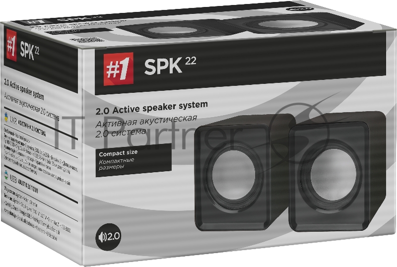 Акустическая 2.0 система Defender#1 SPK 22 черный, 5 Вт, питание от USB Defender#1 Акустическая 2.0 система SPK 22 черный, 5 Вт, питание от USB