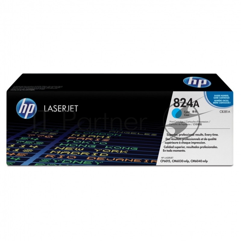 Тонер-картридж HP CB381A голубой Color LJ CP6015/CM6030mfp/CM6040mfp (21000стр.)