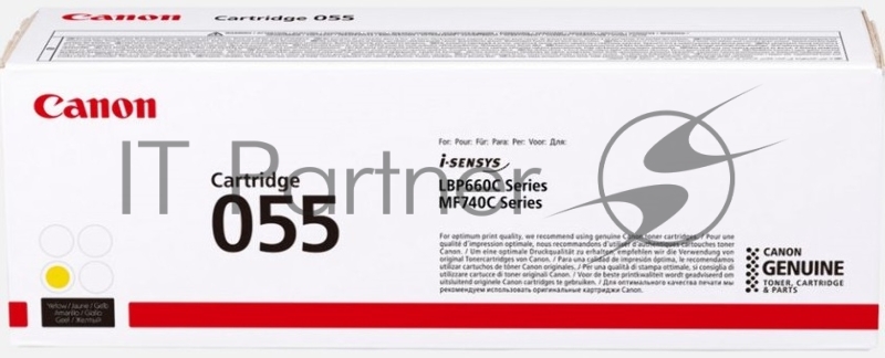 Тонер Картридж Canon 055 Y 3013C002 желтый (2100стр.) для Canon MF746Cx/MF744Cdw/MF742Cdw/LBP6