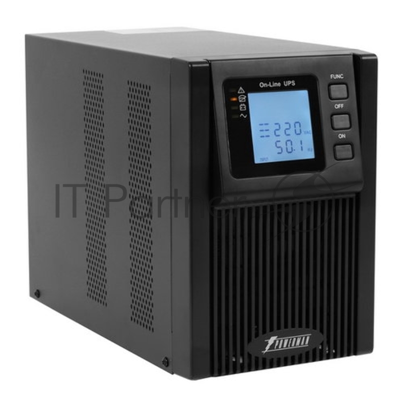 Источник бесперебойного питания UPS POWERMAN Online 2000, LCD, double conversion, 2000VA, 1800W, 8 pcs IEC320 C13 with redundant power supply, USB, RS232, SNMP slot, EPO connector, battery 12V 9Ah 4 pcs, 1 cable C13/C14, 191 x 337 x 460 mm., 19.64 kg
