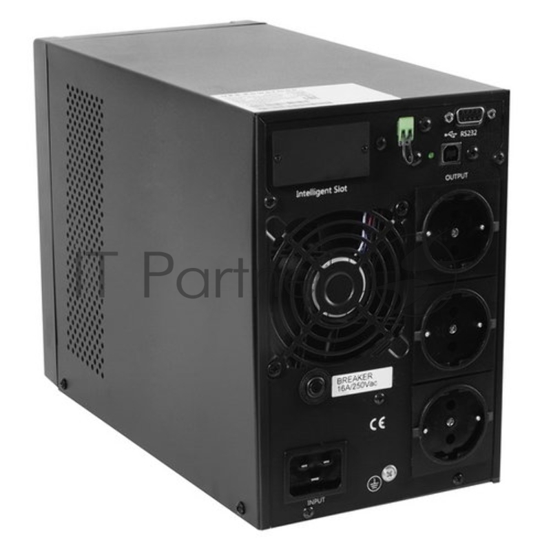 Источник бесперебойного питания UPS POWERMAN Online 2000, LCD, double conversion, 2000VA, 1800W, 8 pcs IEC320 C13 with redundant power supply, USB, RS232, SNMP slot, EPO connector, battery 12V 9Ah 4 pcs, 1 cable C13/C14, 191 x 337 x 460 mm., 19.64 kg