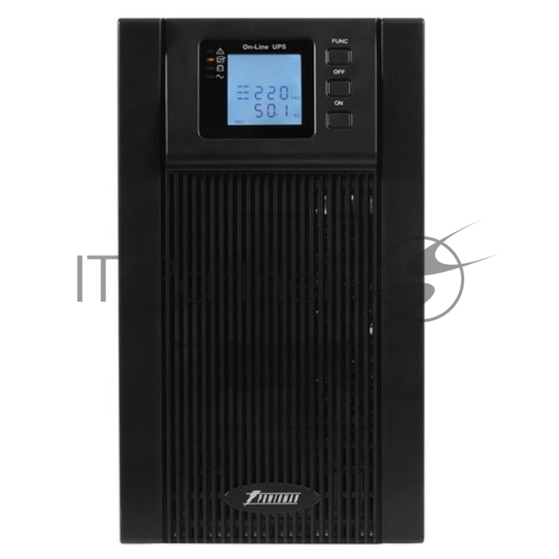 Источник бесперебойного питания UPS POWERMAN Online 3000, LCD, double conversion, 3000VA, 2700W, 8 pcs IEC320 C13 with redundant power supply, USB, RS232, SNMP slot, EPO connector, battery 12V 9Ah 6 pcs, 1 cable C13/C14, 191 x 337 x 460 mm., 25.52 kg